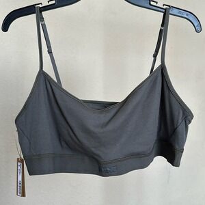 SKIMS COTTON‎ RIB SCOOP BRALETTE IN JUNIPER GREEN 4X NWT